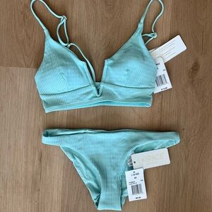 L*Space Light Blue Ribbed Bikini